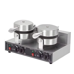 Machine à œufs au gaz à double tête commerciale, en acier inoxydable, pour gaufres et rouleaux d'œufs - Antiadhésif - Product Image 1