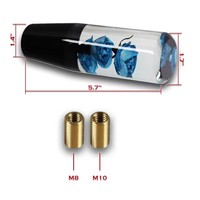 Tuas Persneling Mobil Modifikasi Transparan Motif Bunga Bawah Air 10-20cm, Gaya Fashion, Racing Gear Shifter Lever Stick
