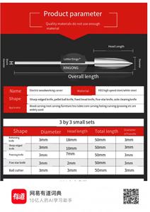 สว่านไม้ไฟฟ้าแบบปรับแต่งได้สำหรับงานไม้ขนาดเล็ก พร้อมใบมีดเจาะรูแบบใส สำหรับงานแกะสลักขนาดเล็ก เครื่องมือช่างสำหรับแกะเมล็ดมะกอก - Product Image 2