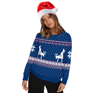 De alta calidad cómodo animal patrón de algodón de Navidad <span class=keywords><strong>hombre</strong></span> y mujer sudaderas con capucha - Product Image 6