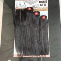 KEMY HAIR Cheveux Humains Remy Vietnamiens Double Drawn HD 4*4 Fermeture à Lacet Pour Femmes Noires Paquets Os Droit Ballon Couleur Naturelle