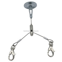 Kit de câbles de Suspension, dispositif de sécurité ajustable, câbles de Suspension lumineux, pour panneau LED en aluminium Triangle, 10 pièces