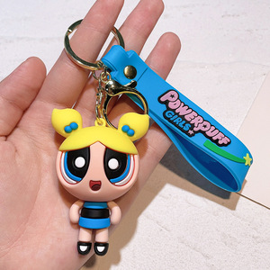 Portachiavi in gomma PP delle <span class=keywords><strong>Powerpuff</strong></span> Girls, con motivo animale carino, delicato regalo di compleanno, ciondolo decorativo per borsa - Product Image 2