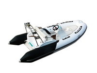 Grande qualité 520cm bateau gonflable à côtes Hypalon PVC 9 personnes en fibre de verre rigide bateau gonflable avec cabine