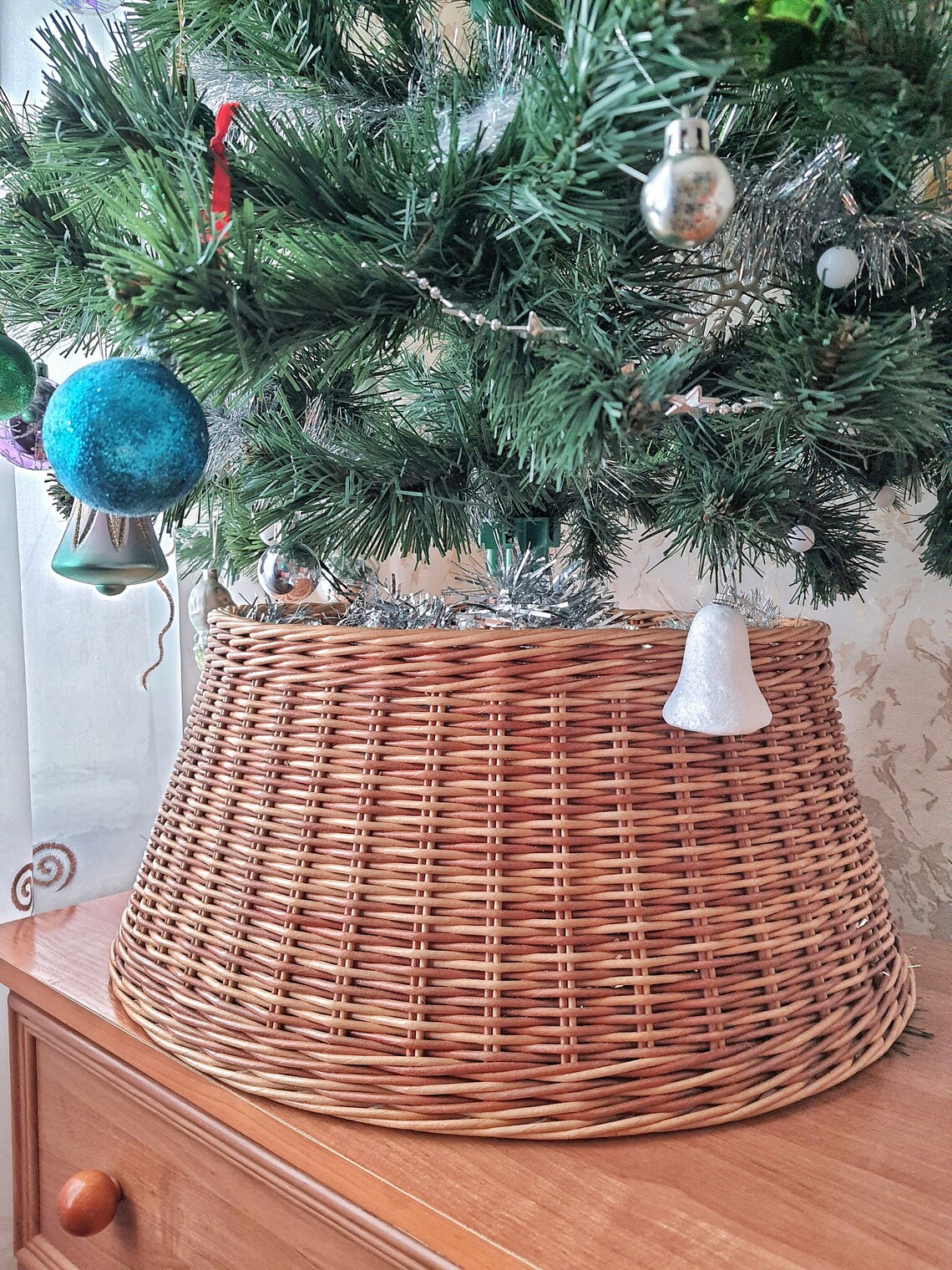 Groenovatie Rotan / Rieten Hanglamp, Handgemaakt, Naturel, ⌀61 cm