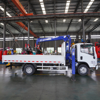Xinfeigong 3.2 Ton 360 °   Kran Hidrolik Boom Heksagonal Rotary yang Dipasang di Truk dengan Rentang Penyangga yang Dapat Disesuaikan 3m