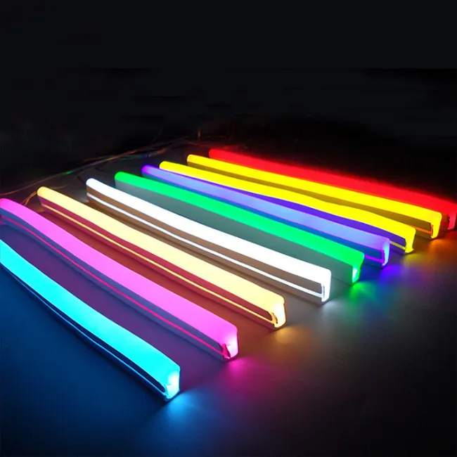 GM mjh1101 5m Neon LED Strip ánh sáng 12V linh hoạt Led dây ánh sáng nhà máy bán buôn Neon Đảng Flex LED tách Silicone dải