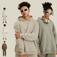 Sweat à capuche unisexe de haute qualité, épais, avec impression en relief et effet vieilli, logo personnalisé, coupe oversize pour homme, impression à la demande, fabricants de sweats à capuche