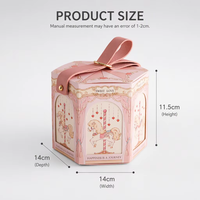 Fournisseur chinois, vente en gros de décorations de fête promotionnelles, boîtes hexagonales en papier fantaisie pour les baby showers, pour chocolats, bonbons, biscuits