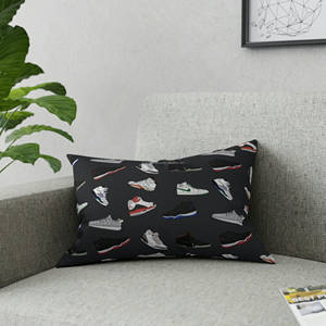 Taie d'oreiller personnalisée pour baskets Hypebeast Home Decor Coussins Boîte à chaussures Étiquette inspirée Housse de coussin pour baskets - Product Image 3