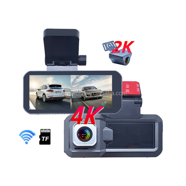 3.99 Inch Car Black Box Front 4K Rear 2K Wifi Gps E-dog Parking Monitor Loop Recording Car Dashcam