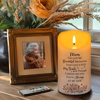 Bougie LED sans flamme en cire de paraffine, écologique, télécommandée, à piles, pour commémoration, Noël, Diwali, cadeau de sympathie