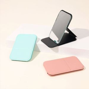 Miroirs de poche ultra-fins avec couverture en cuir PU, miroir de maquillage portable pour les voyages, miroir à main pour le camping, la maison, le bureau - Product Image 1