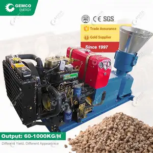 GEMCO Mesin Pellet Kertas Mini Kecil, Mesin Pellet Kertas Mini Mini, Mesin Pellet untuk Membuat Kayu Pinus, Biomas, Serbuk Gergaji, Pelet