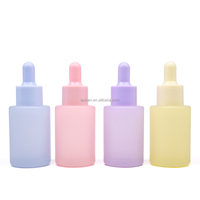 Kosmetik 15ml 20ml 30ml flache Schulter Zuckerguss Bunte Macaron ätherische Öl Glas Tropf flasche mit benutzer definierten Box