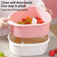 Fabriek Groothandel Fruit Groente Wasgereedschap Fruit Wassen Spinner Borstel Groentereiniger Fruit Aftapkom
