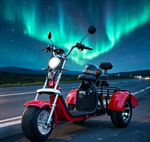 Scooter électrique Citycoco à 3 roues, 2026, longue portée, batterie lithium étanche, freins à disque hydrauliques, capacité de 200 kg, pneus larges - Product Image 1