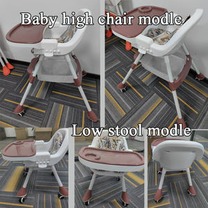 Seggiolone portatile portatile moderno per bambini in acciaio inox + acciaio inox, seggiolone da pranzo con schienale alto 3 in 1 - Product Image 5