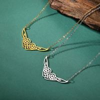 Collier pour enfants en acier inoxydable Myshape, nœud celtique, amulette porte-bonheur religieuse, symbole nordique irlandais pour les croyants