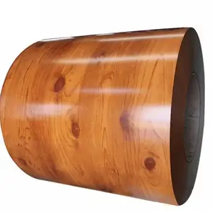 Farb beschichtetes verzinktes Metall Holz muster PPGI Stahls pulen blechs pule Vor lackiertes Stahlblech in Spulen
