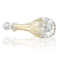 Bouteille de vin en verre de cristal, carafe pour whisky, bouteille de vin avec couvercle, peinture or, N13