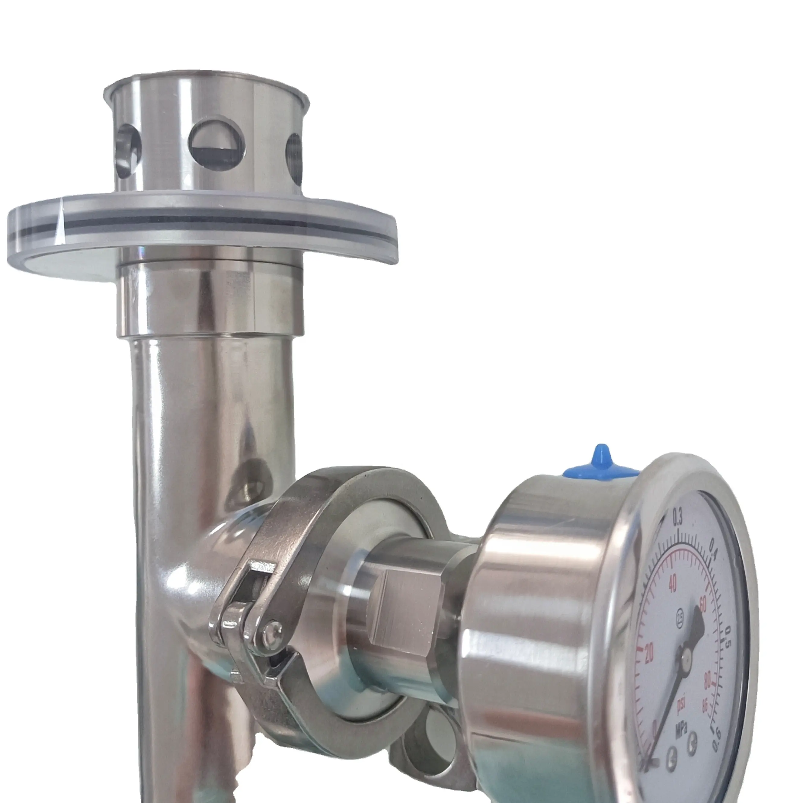 With Manometer Beer Brewing Fermenting Equipment tri clamp Spunding Valve sanitary TC Straight