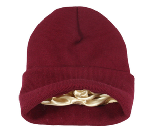 Wholesale Satin Lined Knit <b>Hat</b> Women Men <b>Beanies</b> Female Girls Solid Color <b>Beanie</b> Warm Bonnet Casual Autumn Cap Gift - Product Image 2