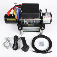 Treuil électrique pour voiture 4x4 tout-terrain 12000lbs 12V 24V avec corde synthétique
