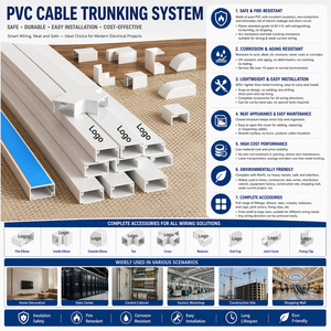 Kit complet d'accessoires pour conduites électriques en PVC - Ignifuge - 6 (coudes intérieurs/extérieurs, raccords plats, coudes à 90°) - Product Image 2