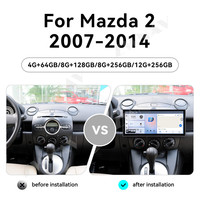 ZWNAV Navigateur GPS à écran tactile Android 15 de 15,8 pouces pour Mazda 2 2007-2014 avec CarPlay Android Auto 5G/WiFi Carte mondiale