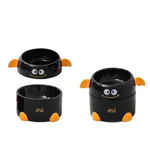 Tazón de Cerámica Ecológico Anticolisión para Gatos, Impermeable, con Diseño Redondeado y Patrón Sólido, para Comida y Agua - Product Image 2