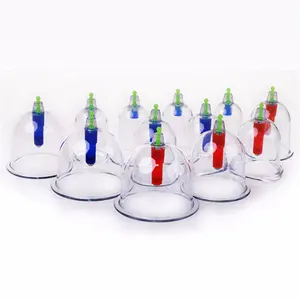 Vendita calda 12 pezzi set di coppette sottovuoto tradizionali cinesi tazze hijama con pompa grande in ABS