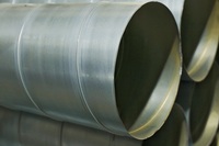 Tube de ventilation HVAC en acier galvanisé à joint hélicoïdal, forme et longueur personnalisables, vente en gros directe usine