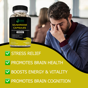 High Quality Mushroom Capsules With Boosts Energy Vitality Supports Wellness Assistance Dietary <b>Supplement</b> Stress Relisf Pills - Product Image 5
