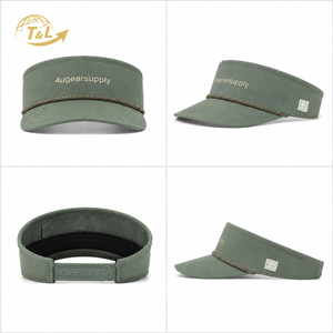 4ugear Supply Adjustable Green Visor Cap with Mesh <b>Band</b> for Outdoor Travel Summer Use Unisex Adult <b>Hat</b> 100% Cotton gorras - Product Image 6
