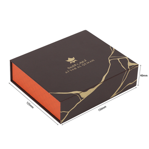 Individuelle Logo-Magnetgeschenkbox Gold-Marmor Heißprägung Logo-Verpackungsboxen Karton mit Schaumstoffeinlage Parfüm-Buchform-Box - Product Image 2