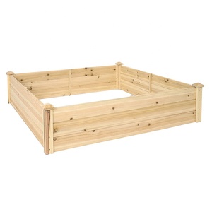 Lit de <span class=keywords><strong>jardin</strong></span> <span class=keywords><strong>en</strong></span> <span class=keywords><strong>bois</strong></span> surélevé boîte de jardinière de sapin <span class=keywords><strong>jardin</strong></span> <span class=keywords><strong>en</strong></span> <span class=keywords><strong>bois</strong></span> carré lit surélevé pour la croissance de fleurs, herbes, plantes succulentes avec fond ouvert - Product Image 2