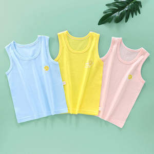 Chaleco <span class=keywords><strong>de</strong></span> algodón para niños pequeños, camisola fina <span class=keywords><strong>de</strong></span> verano para niñas medianas y grandes, ropa interior para niños, protección para el vientre del bebé - Product Image 4