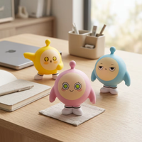 Jouet anti-stress souple en PU en forme d'œuf de dessin animé, jouet à presser à récupération lente, décoration de bureau