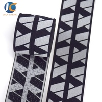 Bande élastique jacquard en polyamide à motif géométrique personnalisé de 40 mm pour sous-vêtements, vêtements de sport et confection