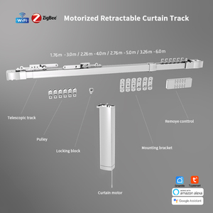 TYSH Motor Inteligente WiFi para Cortinas, Sistema de Riel Motorizado de Aluminio, Riel Telescópico para Cortinas Automáticas, Riel Extensible MW01 Elec - Product Image 3