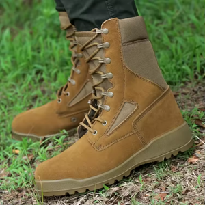 Botas de Desierto Personalizadas de Cuero de Gamuza Cómodas e Impermeables, Color Verde Camuflaje Coyote, Colores Opcionales, Botas de Caza para Deportes - Product Image 2