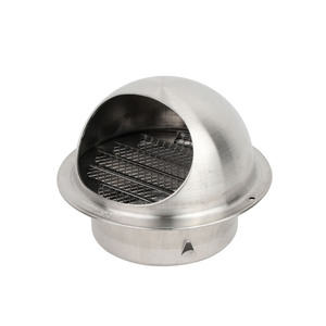 Évent d'échappement en acier inoxydable avec <span class=keywords><strong>clapet</strong></span> anti-retour pour <span class=keywords><strong>hotte</strong></span> de <span class=keywords><strong>cuisine</strong></span> et de toilettes, mur extérieur - Product Image 3