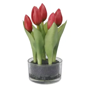 Fiori artificiali tulipani silla tulip colore multiplo bianco fiori decorativi per la casa real touch PU tulipano artificiale bonsai