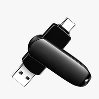 Flashdisk Metal USB 2.0 3.0 Kecepatan Tinggi, Memory Stick 32GB 64GB 128GB Dual Type-C OTG Pendrive Grosir Pabrik