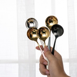 18/10 Stainless Steel Mirror Polished Eco-Friendly Short Handle Modern Simplicity Korean Style Coffee <b>Measuring</b> <b>Spoon</b> Ko - Product Image 2