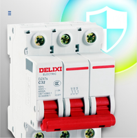 Protection par interrupteur différentiel 1P 6kA, capacité de coupure 220V/380V, tension nominale 63A, courant de fonctionnement DZ47S