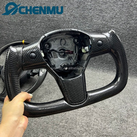 Volant de voiture chauffant personnalisable en fibre de carbone, directement de l'usine, compatible Tesla Model S X Y Model 3 Yoke, Plug and Play