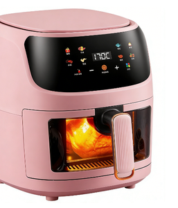 <span class=keywords><strong>Friteuse</strong></span> <span class=keywords><strong>à</strong></span> air multifonction automatique 1350W sans huile avec fenêtre visible, capacité 6.1-8.0L, commande tactile pour usage domestique et hôtelier - Product Image 4