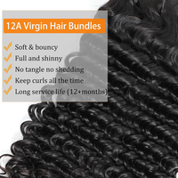 Extensions de cheveux naturels vietnamiens ondulés, double trame, pour femmes, lots en gros